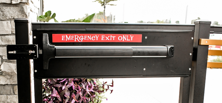 emergency push bar installation in Red Bluff